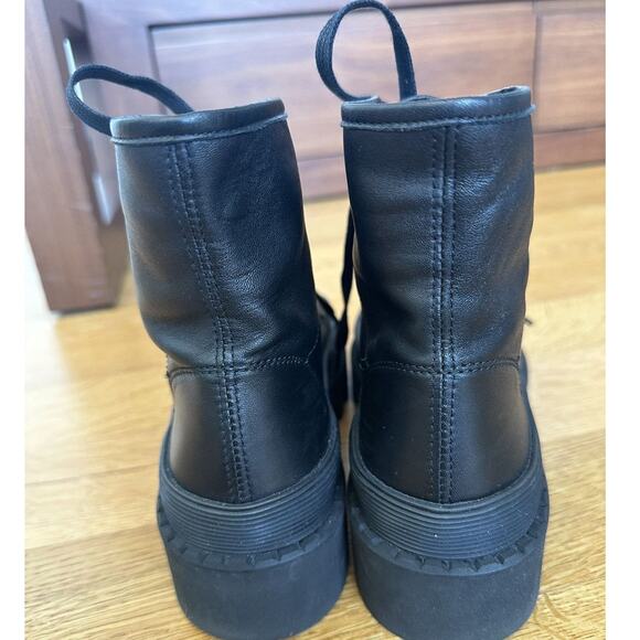 Proenza Schouler The City Combat Boots size EU 38 Black NEW Lug Sole Leather - Picture 6 of 10